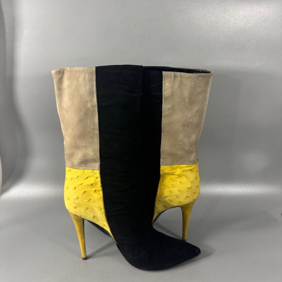 Narciso Rodriguez Tri-color Leather Boots, Size 39.5 - Picture 8 of 11